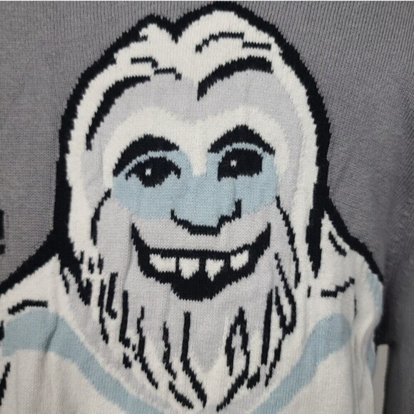 Target Who's Yeti To Party Crewneck Gray Sweater S - Picture 3 of 8